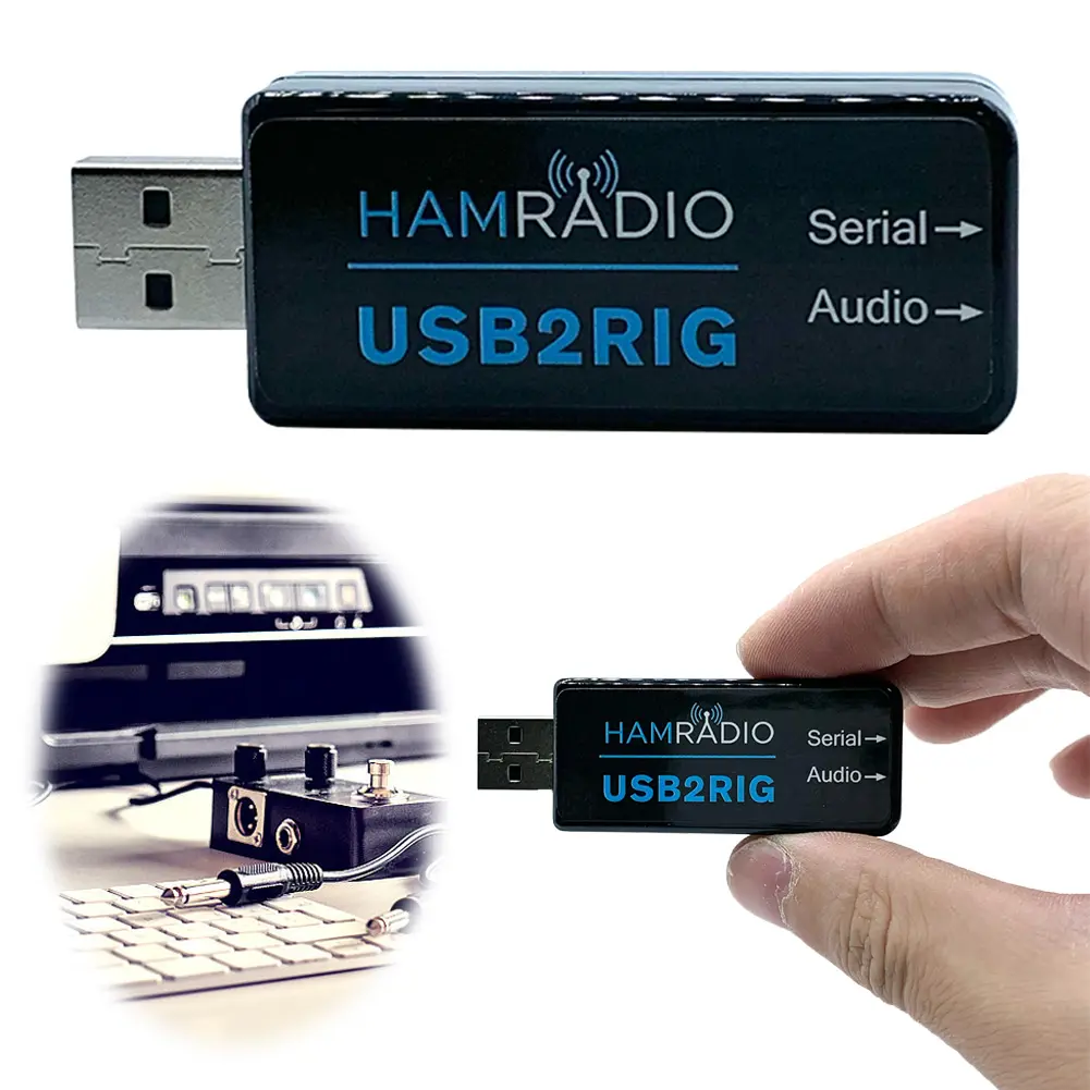 USB2RIG Radio USB Sound Card Connector Support PTT with VOX Control USB Sound Adapter Radio Sound Adapter for KENWOOD YAESU ICOM