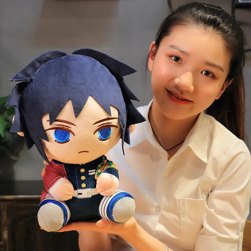 Anime Peripheral Sitting 20-30cm Demon Slayer Plush Toy Doll Kamado Tanjirou Agatsuma Zenitsu Kamado Nezuko Doll Plush Doll