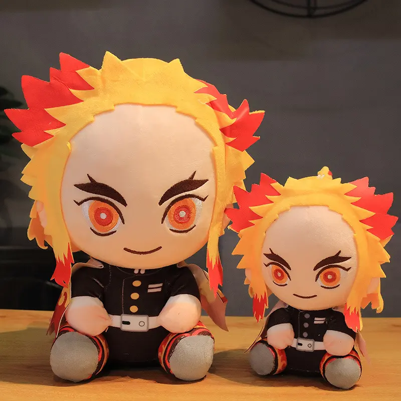 Anime Peripheral Sitting 20-30cm Demon Slayer Plush Toy Doll Kamado Tanjirou Agatsuma Zenitsu Kamado Nezuko Doll Plush Doll