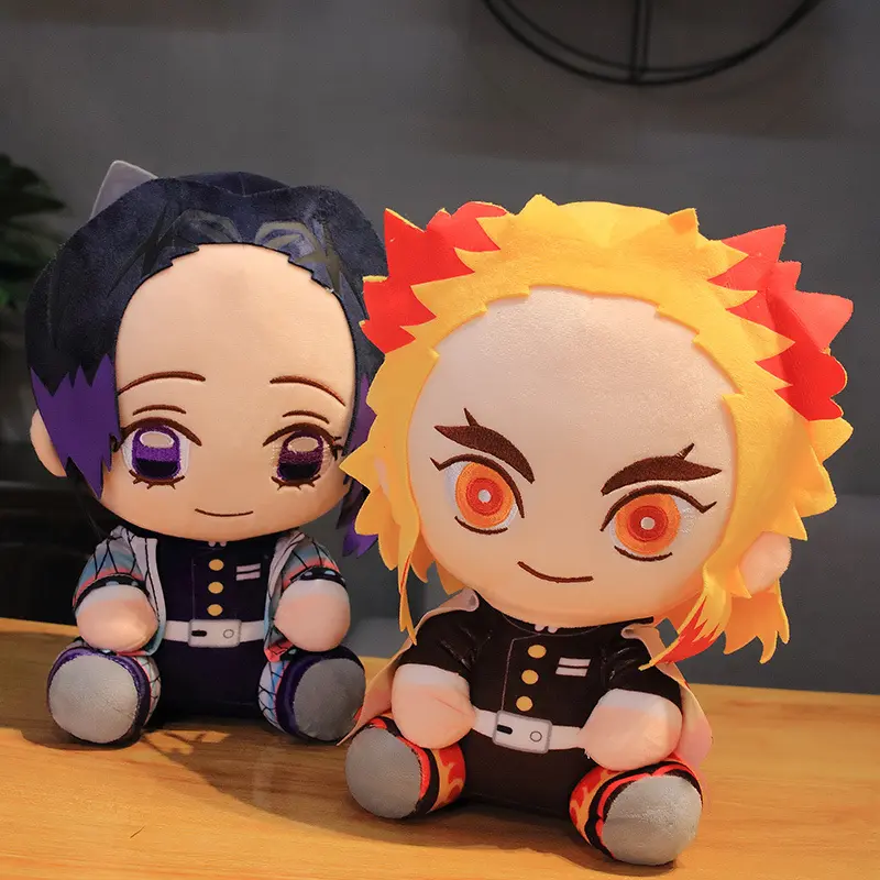 Anime Peripheral Sitting 20-30cm Demon Slayer Plush Toy Doll Kamado Tanjirou Agatsuma Zenitsu Kamado Nezuko Doll Plush Doll