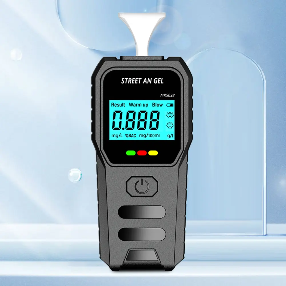 Digital Alcohol Breath Tester Backlight LCD Display Portable Breathalyzer Drunk Driving Analyzer for Personal & Professional Use