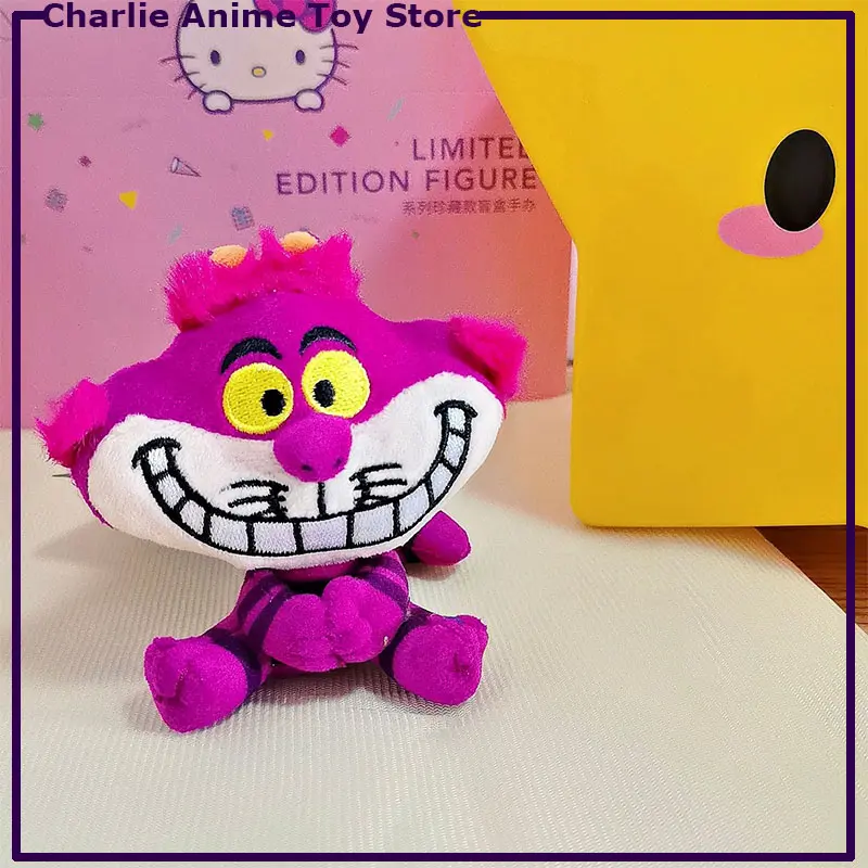 New Kawaii Disney Cheshire Cat Plush Toys Alice In Wonderland Animals Keychain For Kids Girls Woman Backpacks Cute Pendant