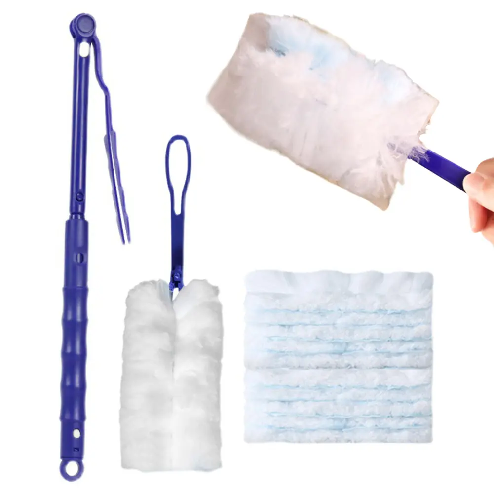 Disposable Duster Long/Short Handle Microfiber Duster Multifunction Disposable Duster Refills Duster Handle for Home Office