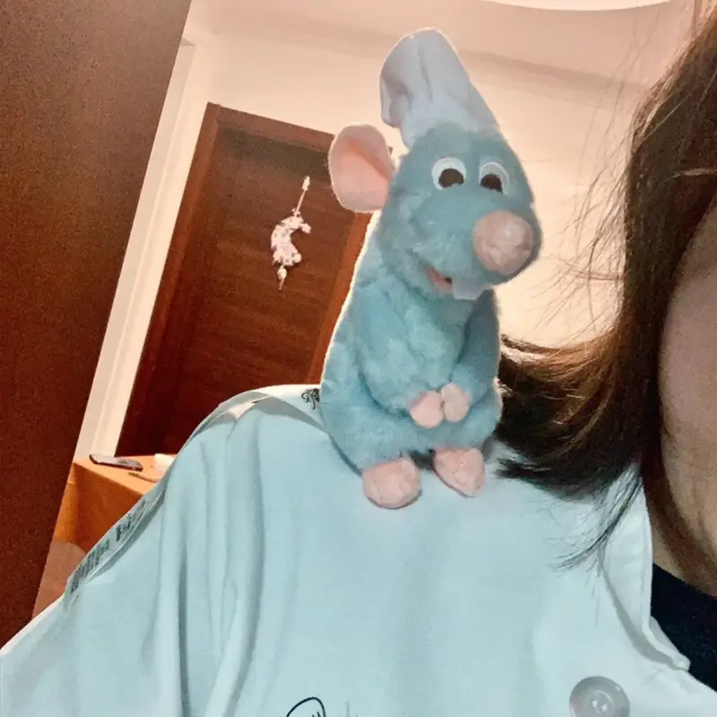 15cm Anime Disney Ratatouille Chef Remy Magnetic Plush Toy Room Decora Doll Kids Shoulder Plush Doll Decoration Toys Gifts