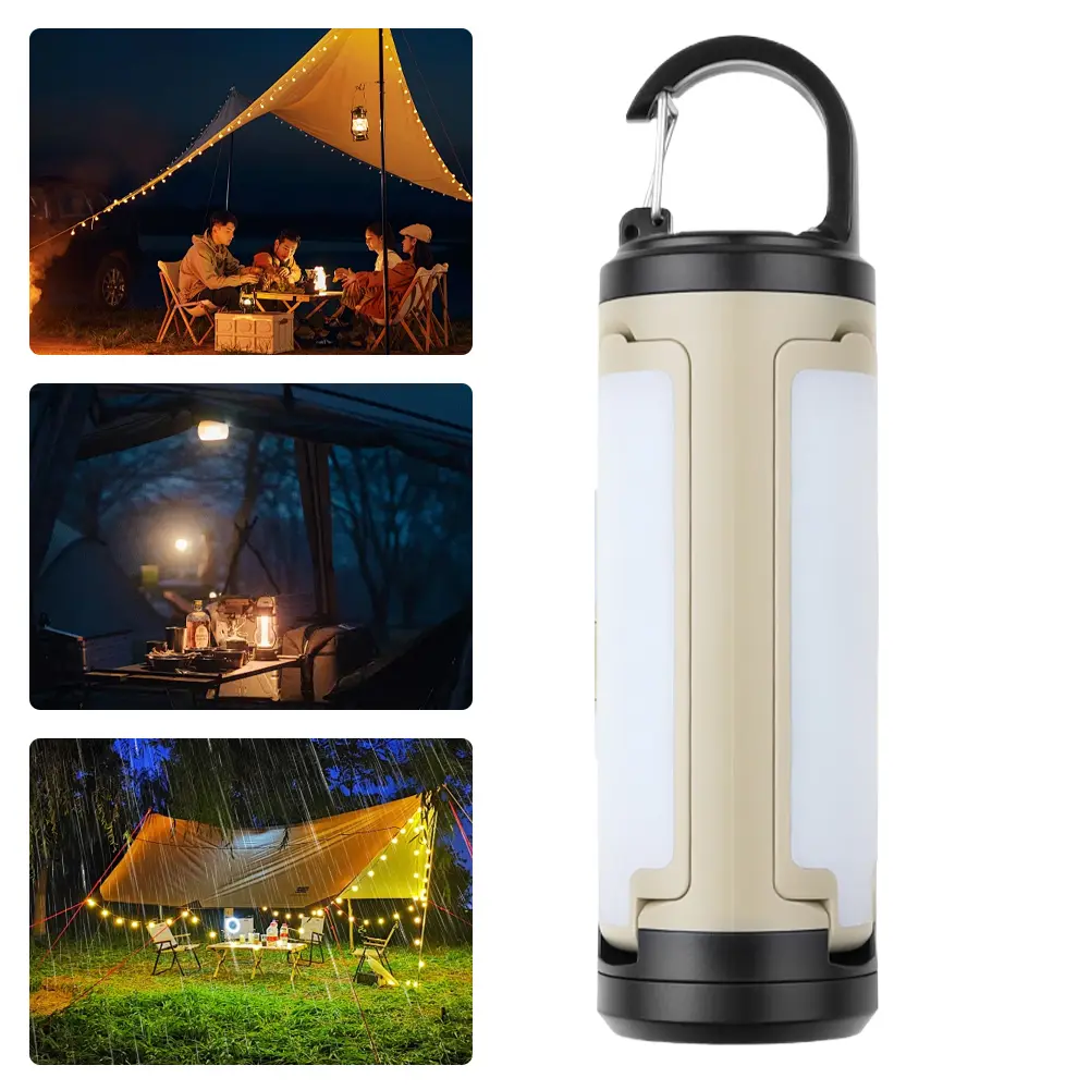 Foldable Outdoor Hanging Camping Lantern 6 Modes Portable Camping Lamp Camping Emergency Flashlight for Camping Hiking Fishing