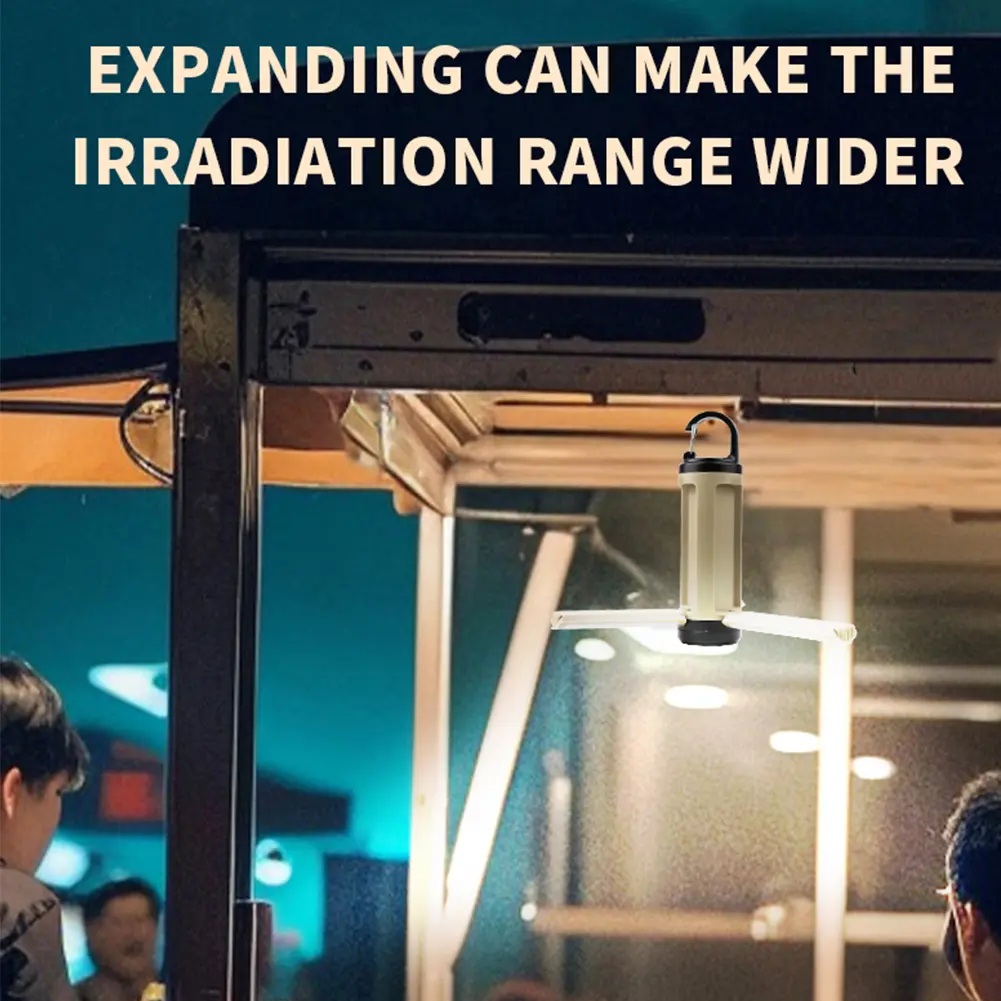 Foldable Outdoor Hanging Camping Lantern 6 Modes Portable Camping Lamp Camping Emergency Flashlight for Camping Hiking Fishing
