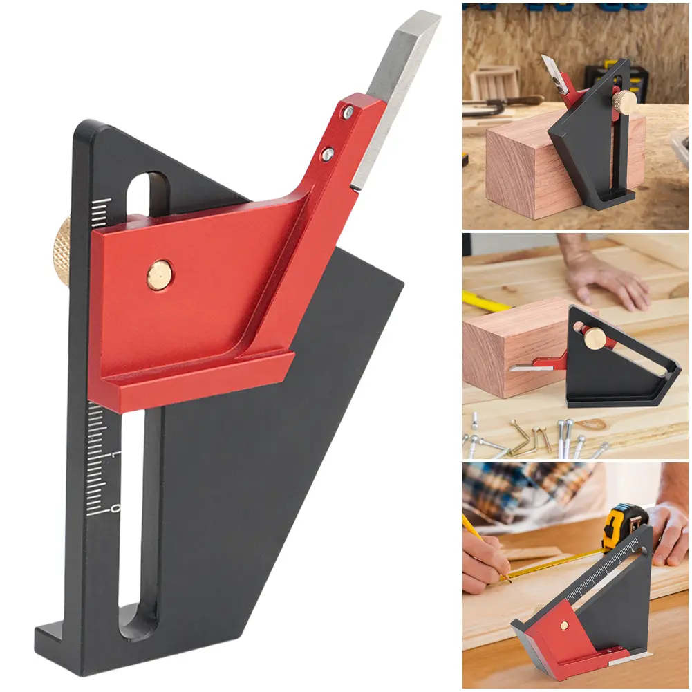 Depth Gauge Portable Aluminum Alloy Altimeter Multi-Function Height/Depth Measuring Tool for Saw Blades and Router Bits
