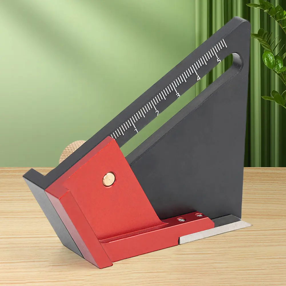 Depth Gauge Portable Aluminum Alloy Altimeter Multi-Function Height/Depth Measuring Tool for Saw Blades and Router Bits