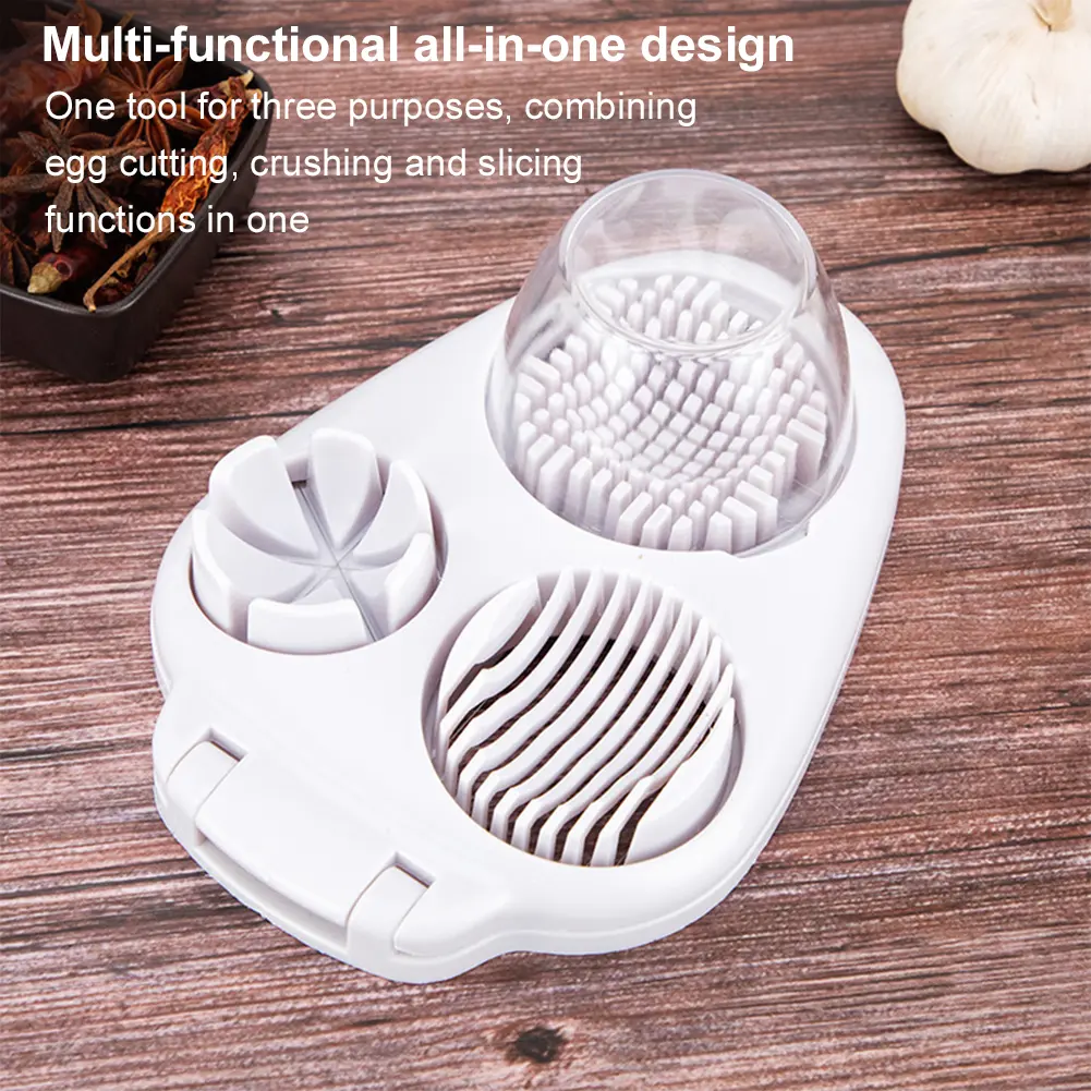 3 in 1 Egg Cutter Egg Chopper Multifunctional Egg Dicer 3 Slice Modes Kitchen Chopper Tool Stainless Steel Wire Kitchen Gadgets