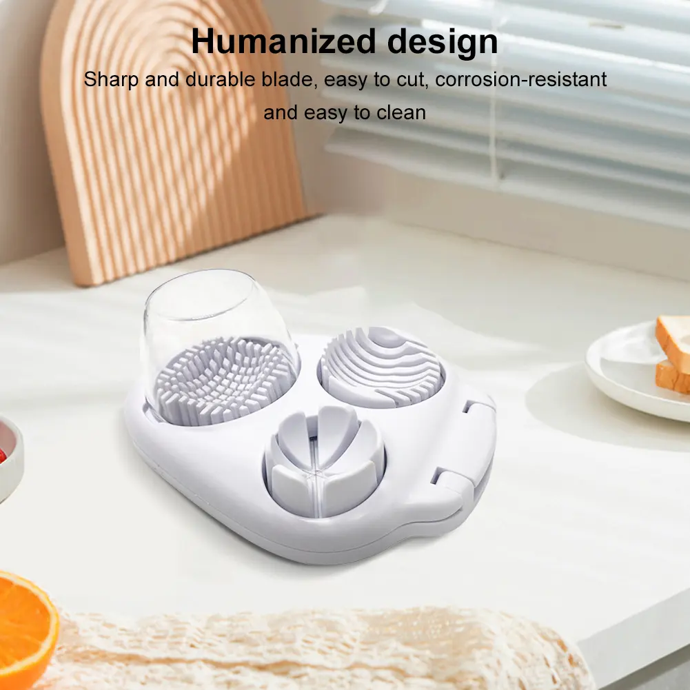 3 in 1 Egg Cutter Egg Chopper Multifunctional Egg Dicer 3 Slice Modes Kitchen Chopper Tool Stainless Steel Wire Kitchen Gadgets