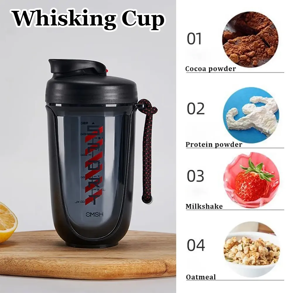 590ml Sports Shaker Bottles with Shaker Ball Drink Shake Bottle Detachable Whey Protein Powder Mixer Bottle for Indoor Outdoor