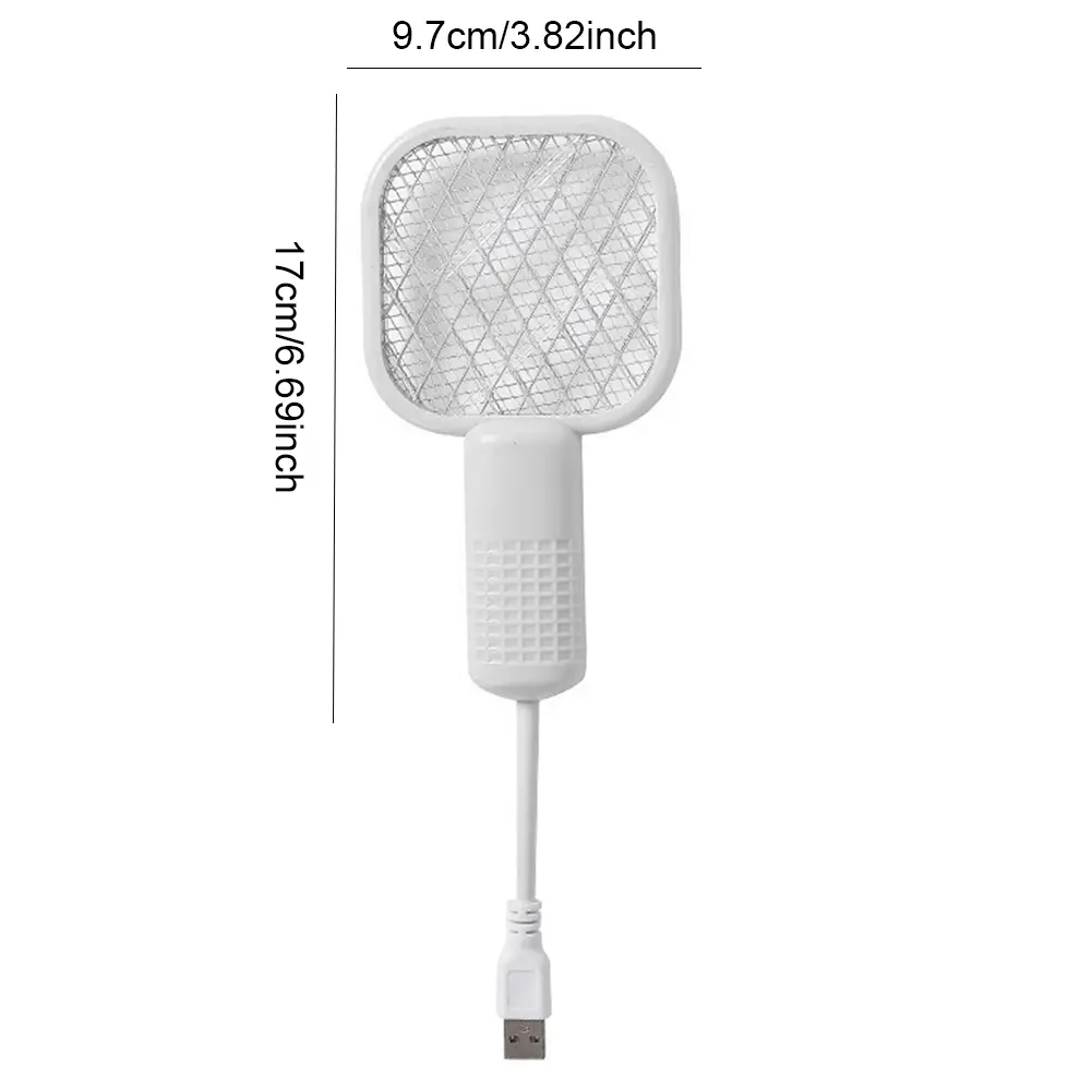 1/2PCS USB Bug Zapper Racket 2 in 1 Electric Fly Swatter Mosquitoes Trap Lamp for Indoor and Outdoor