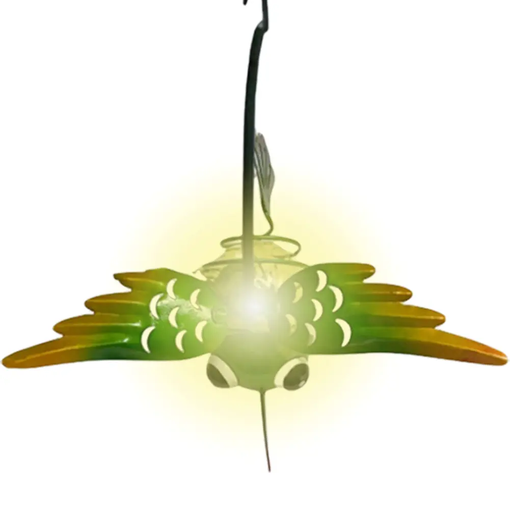LED Metal Insects Light Ornament Solar Powered Hanging Flying Animals Lamp IP44 Waterproof Yard Balcony Porch Garden Decoration