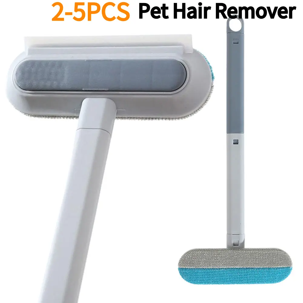 2-5PCS Pet Hair Remover Cat/Dog Fur Brush Pet Hair Removal Brush Long Handle Dog Clothes Brush for Window Carpet Clothing