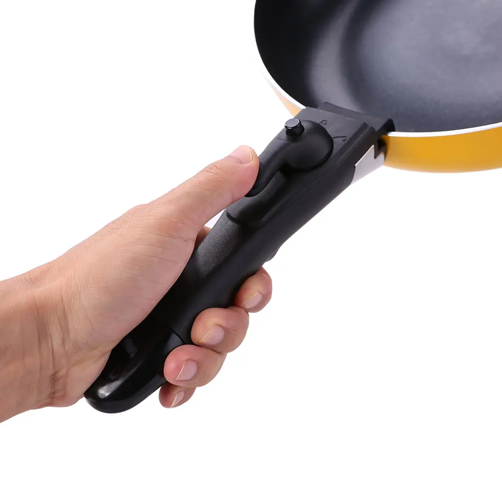Detachable Pot Clip Handle Folding Cookware Handgrip Replacement Pan Clamp Handles Anti-scald Useful Kitchen Supplies