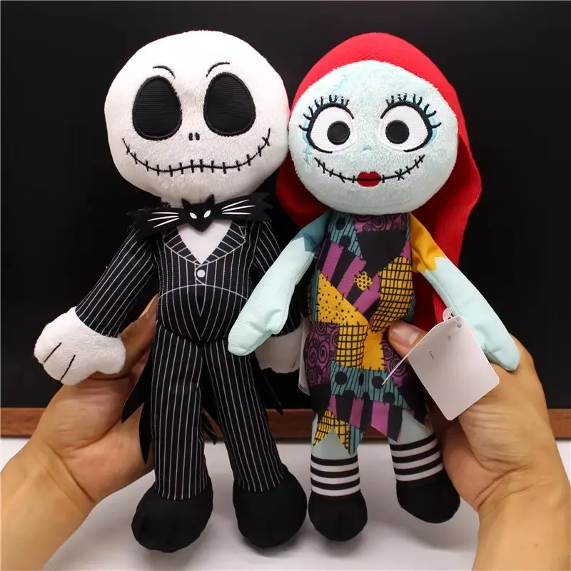 1piece Disney Tim Burton’s Nightmare Before Christmas Sally and jack Plush Toys Halloween Gifts Valentines Gift