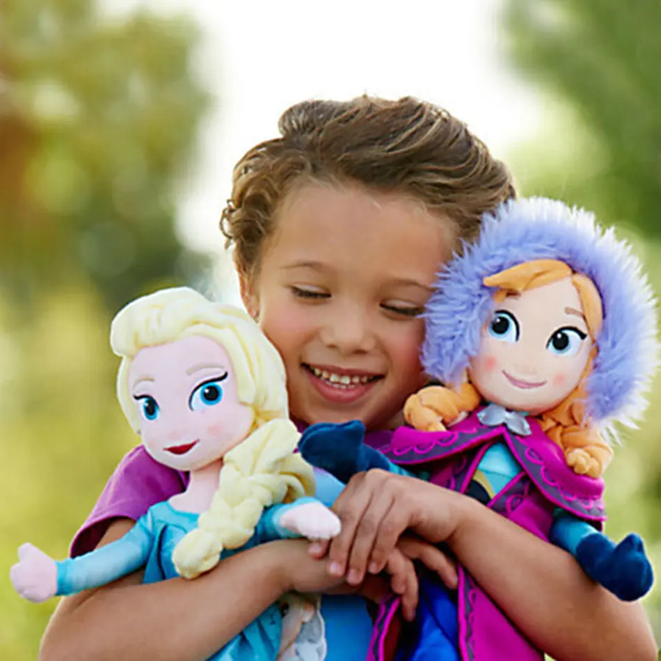 40-50CM Frozen Anna Elsa Dolls Snow Queen Princess Anna Elsa Doll Toys Stuffed Frozen Plush Kids Toys Birthday Christmas Gift