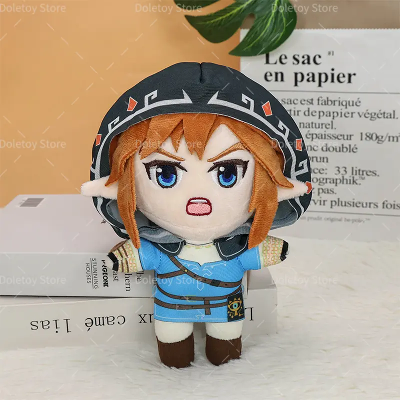 New The Legend of Zelda Plush Link with Removable Hat Mask Link Cartoon Anime Stuffed Toy for Kids Birthday Gifts