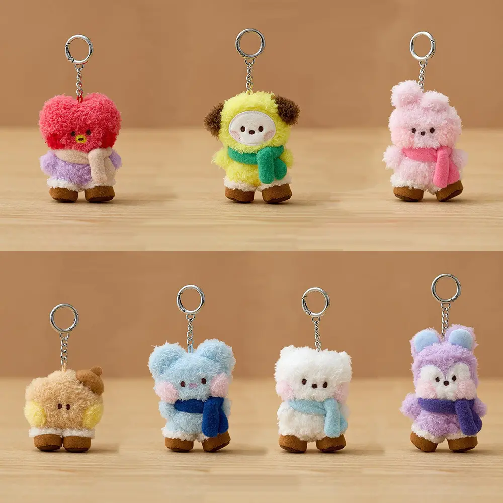 Anime Kawaii BOOTS Mini Minini Cooky Scarf Snow Boots Plush Doll Tata Chimmy Bag Pendant Cute Keychain Decoration Girls Gift Toy