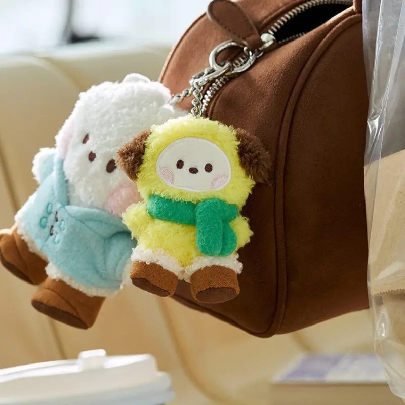 Anime Kawaii BOOTS Mini Minini Cooky Scarf Snow Boots Plush Doll Tata Chimmy Bag Pendant Cute Keychain Decoration Girls Gift Toy