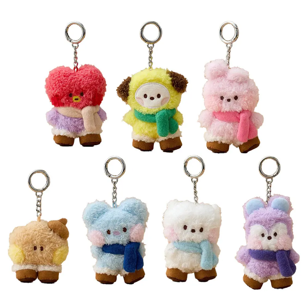 Anime Kawaii BOOTS Mini Minini Cooky Scarf Snow Boots Plush Doll Tata Chimmy Bag Pendant Cute Keychain Decoration Girls Gift Toy