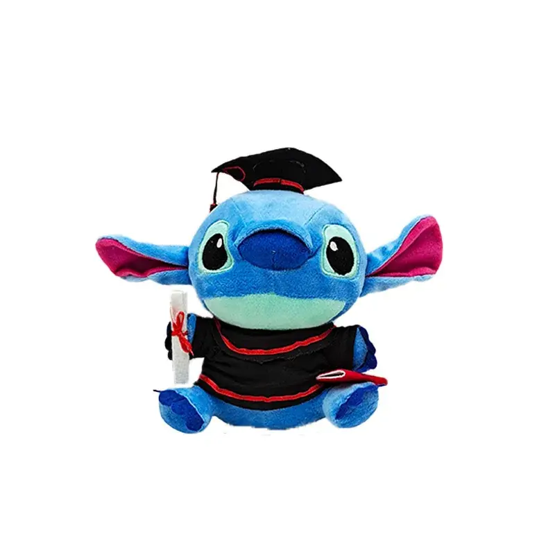 2025 Cute Graduation Push Stitch Plush Toy Stuffed Soft Kawaii Sanrio Hello Kitty Dolls Graduation Gifts for Adult Kids