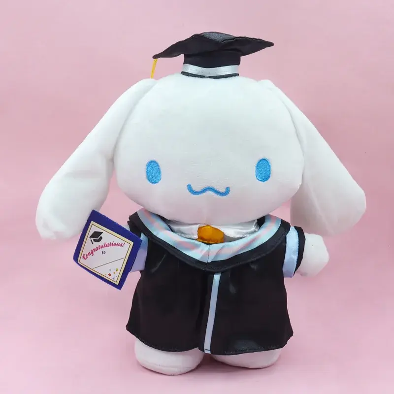 2025 Cute Graduation Push Stitch Plush Toy Stuffed Soft Kawaii Sanrio Hello Kitty Dolls Graduation Gifts for Adult Kids