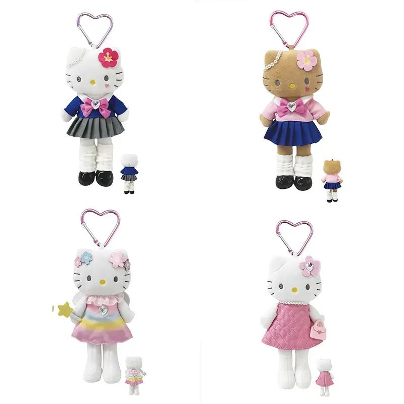 Japanese Popular Dolls Cute Black Skin Heisei Spicy Girl Long Legs Cat Plush Doll Pendant Cartoon Toys Bag Pendant