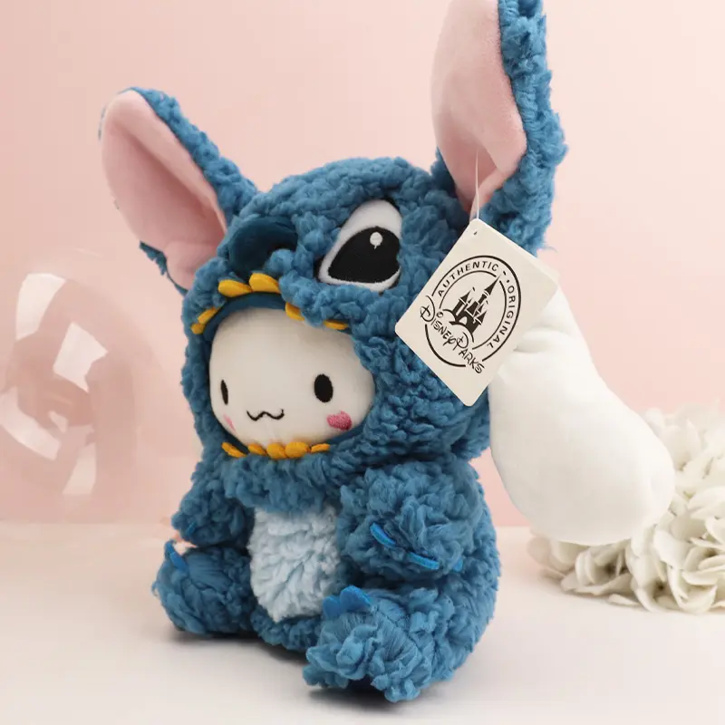 20cm Cinnamoroll Cosplasy Stitch Cute Plush Toys Disney Stuffed Animal Dolls Soft Anime Toy Children'S Birthday Gift For Girls