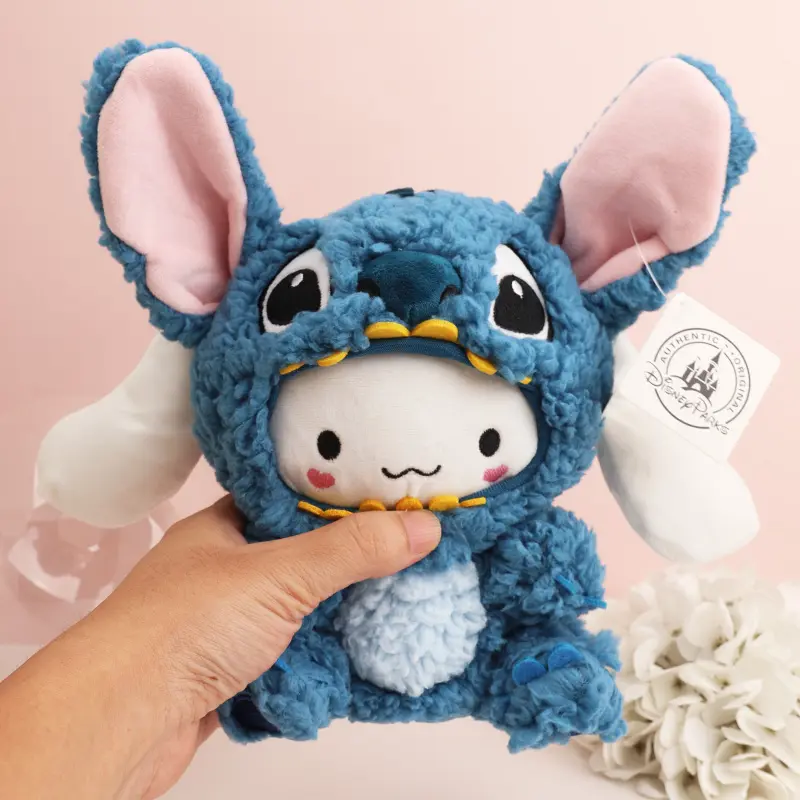 20cm Cinnamoroll Cosplasy Stitch Cute Plush Toys Disney Stuffed Animal Dolls Soft Anime Toy Children'S Birthday Gift For Girls