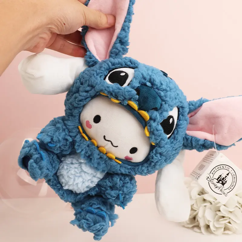 20cm Cinnamoroll Cosplasy Stitch Cute Plush Toys Disney Stuffed Animal Dolls Soft Anime Toy Children'S Birthday Gift For Girls