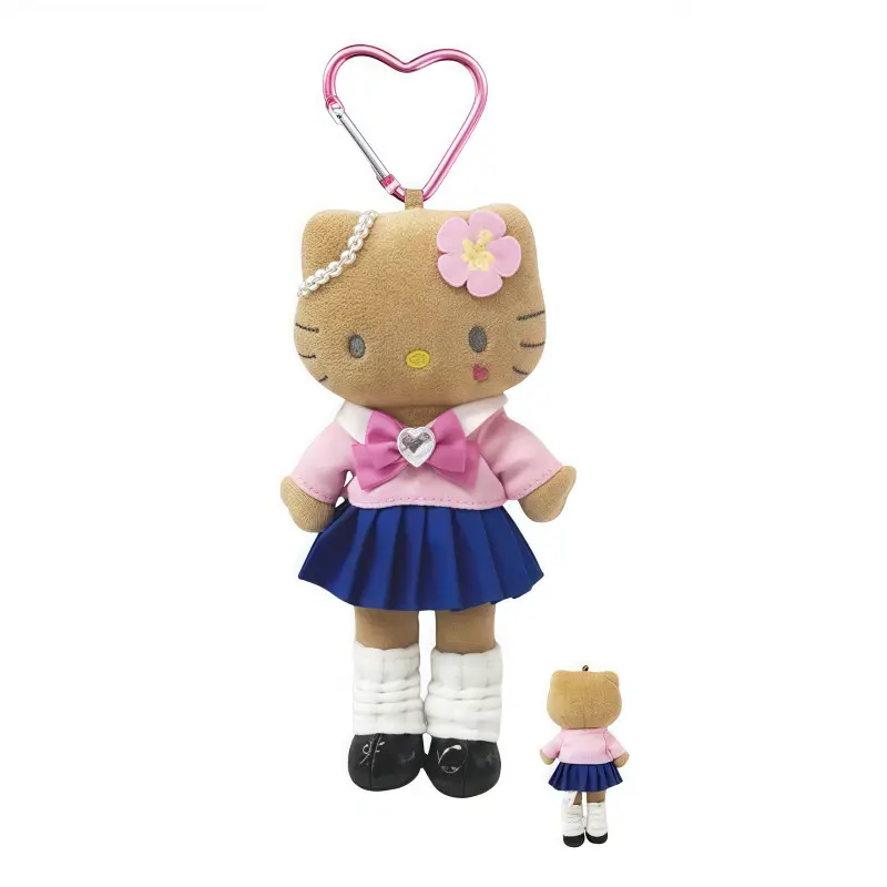 Japanese Popular Dolls Cute Black Skin Heisei Spicy Girl Long Legs Cat Plush Doll Pendant Cartoon Toys Bag Pendant