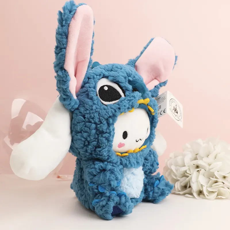 20cm Cinnamoroll Cosplasy Stitch Cute Plush Toys Disney Stuffed Animal Dolls Soft Anime Toy Children'S Birthday Gift For Girls