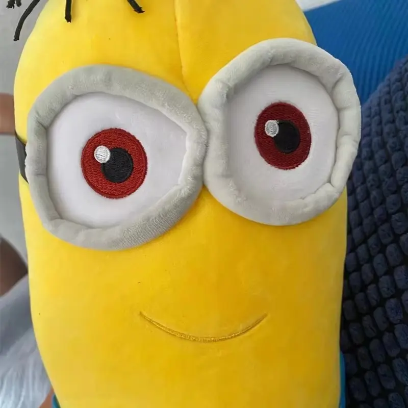 Minions Movie Periphery Yellow Plush Bob Plush Stuart Stuffed Toys In Jeans Soft Dolls Pillow Decoration Children Birthday Gift