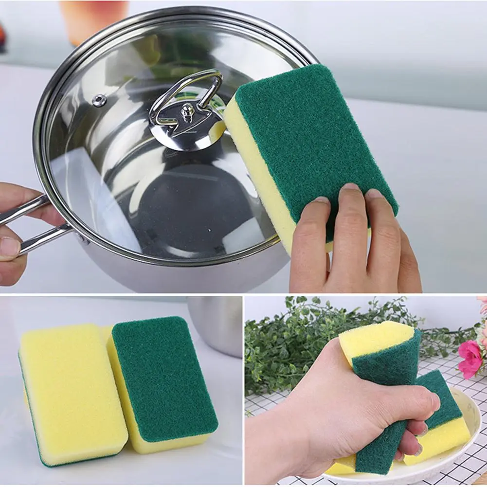 25-100PCS Scouring Pad Washing Sponge Dish Bowl Pot Pan Cleaner Kitchen Tools
