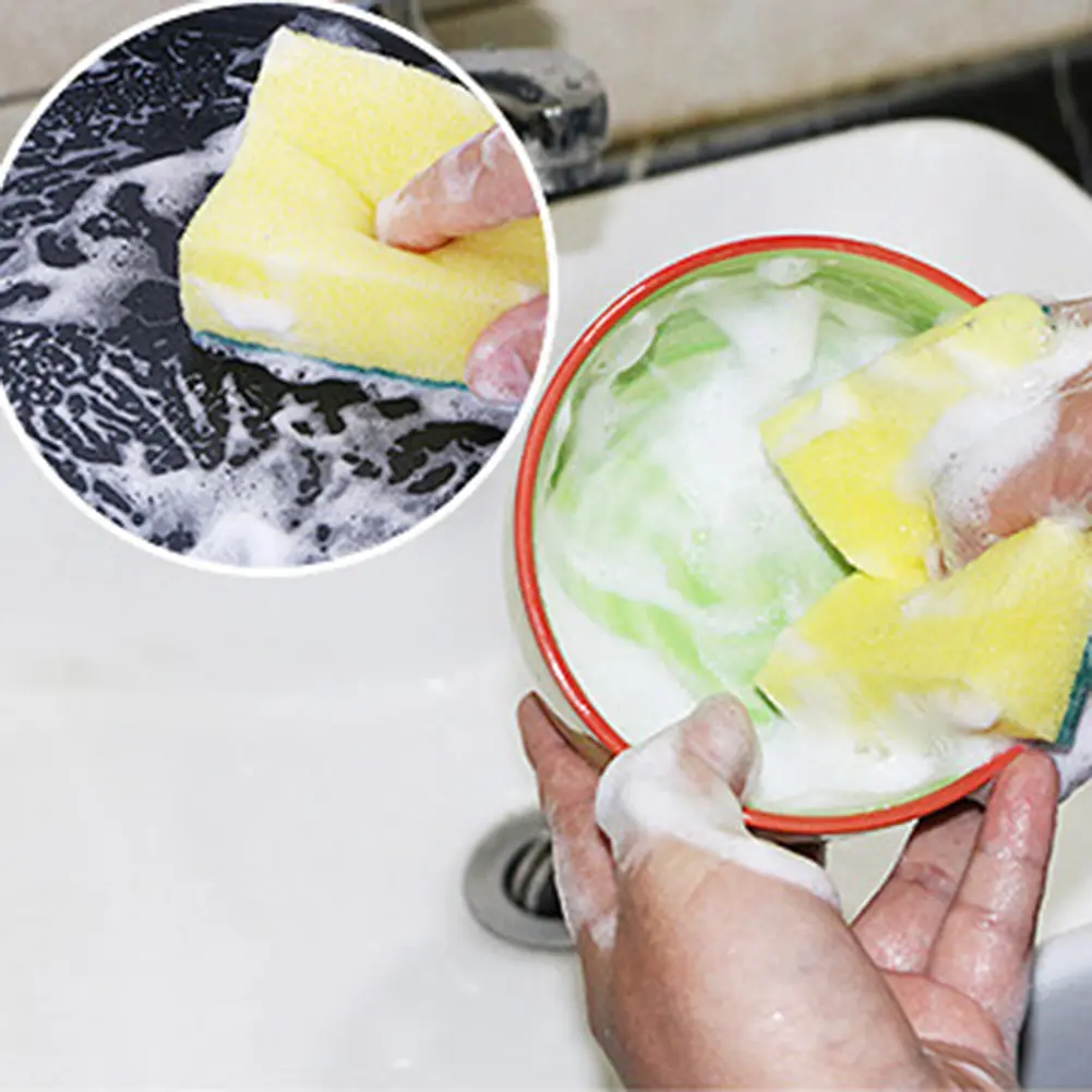 25-100PCS Scouring Pad Washing Sponge Dish Bowl Pot Pan Cleaner Kitchen Tools