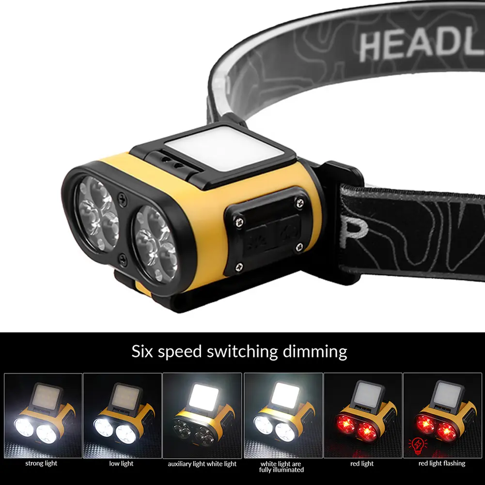 LED Cap Clip Light Motion Sensor Multifunctional Headlight USB Rechargeable Power Display for Fishing Camping