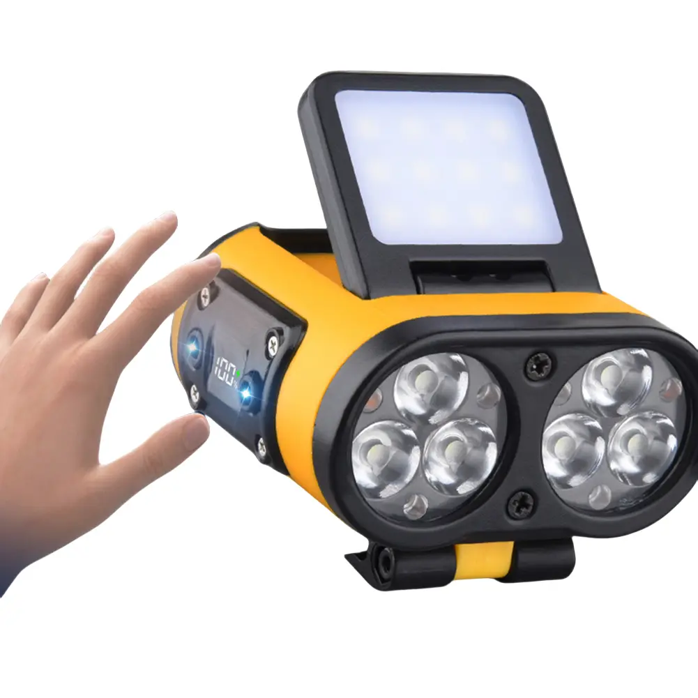 LED Cap Clip Light Motion Sensor Multifunctional Headlight USB Rechargeable Power Display for Fishing Camping
