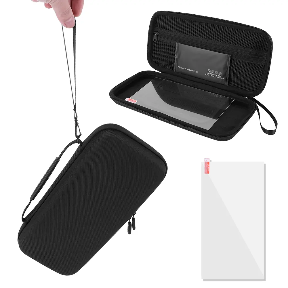 EVA Carrying Case & Screen Protector for Switch 2 Game Conslole Case Shockproof Protective Travel Bag with 10 Game Cards Holder