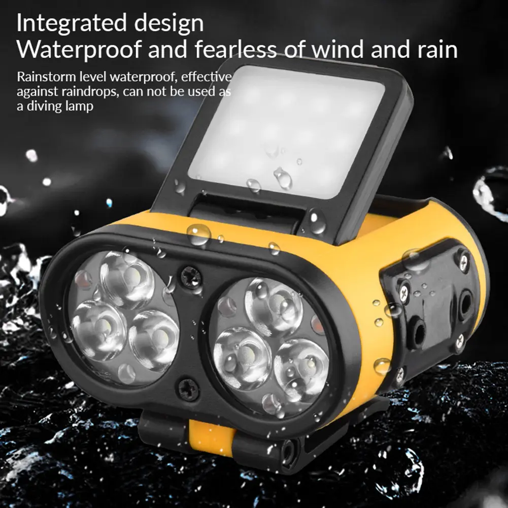 LED Cap Clip Light Motion Sensor Multifunctional Headlight USB Rechargeable Power Display for Fishing Camping