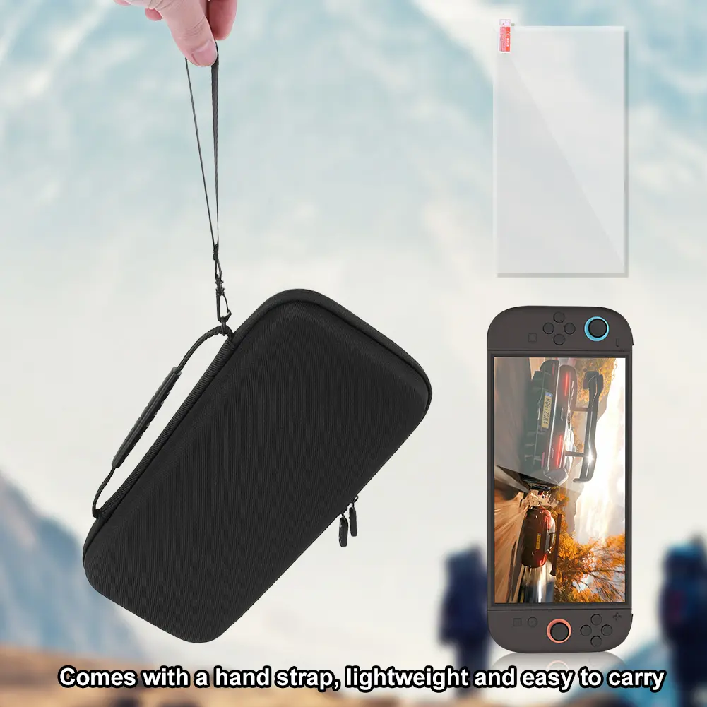 EVA Carrying Case & Screen Protector for Switch 2 Game Conslole Case Shockproof Protective Travel Bag with 10 Game Cards Holder