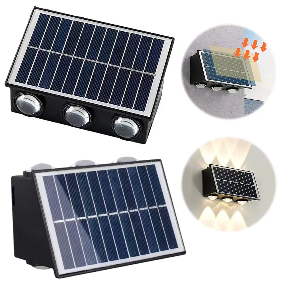 LED Outdoor Spot Light Waterproof Solar Powered Fence Lights Wear Resist Ambient Spotlights for Decorating Garden Fences
