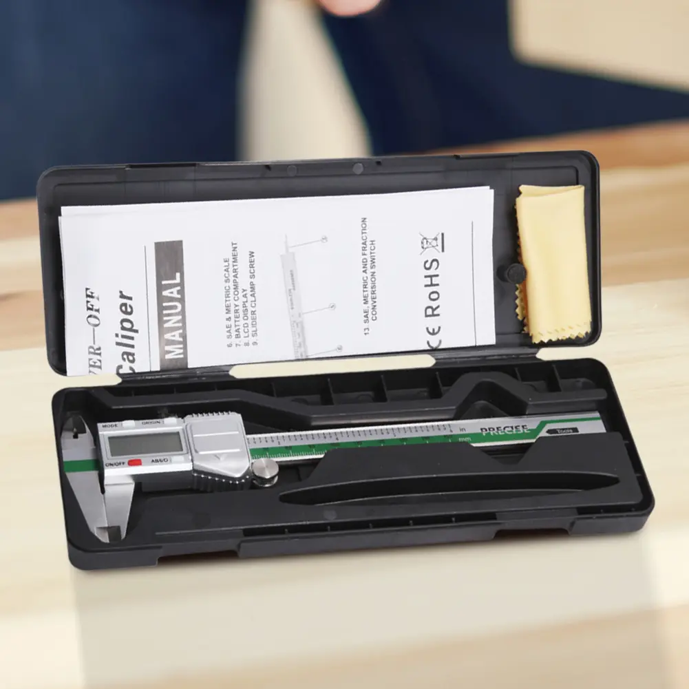 Digital Caliper Measuring Tool Combination Square with LCD Display Digital Vernier Gauge Multi-Function for DIY/Household