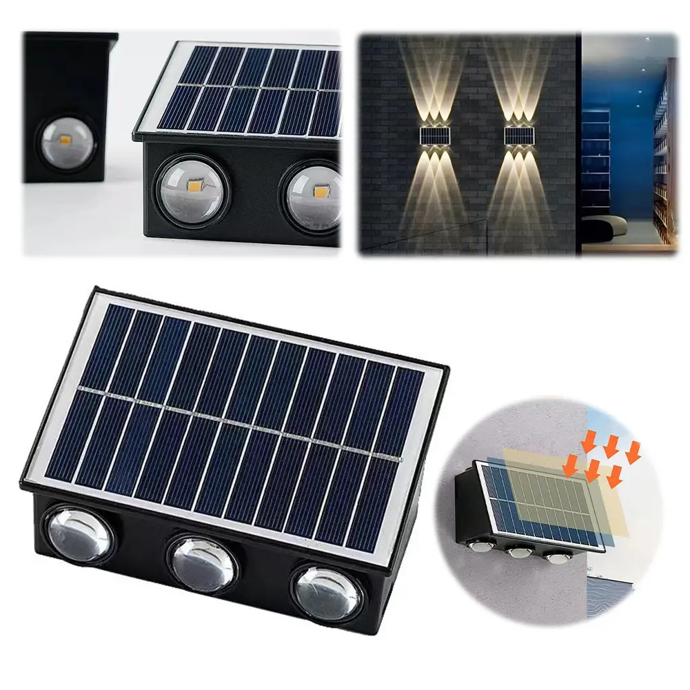 LED Outdoor Spot Light Waterproof Solar Powered Fence Lights Wear Resist Ambient Spotlights for Decorating Garden Fences
