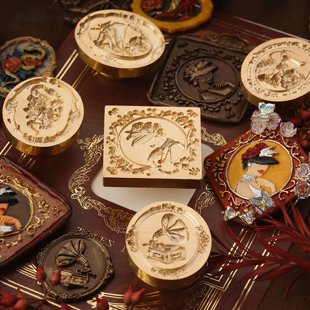 DIY Stamp Head Multipurpose Metal Enamel Seal Head Ornamental Wax Seal Stamp Head Envelope Decorative for Packaging Scrapbooking
