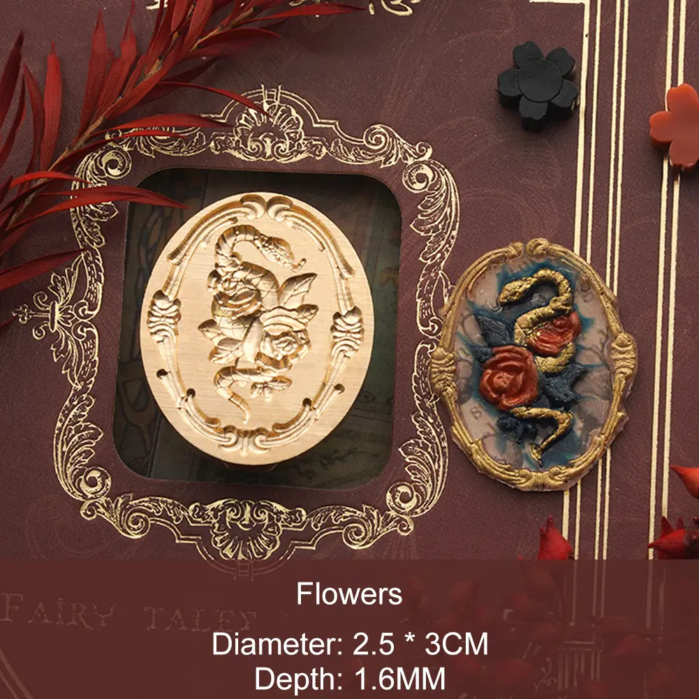 DIY Stamp Head Multipurpose Metal Enamel Seal Head Ornamental Wax Seal Stamp Head Envelope Decorative for Packaging Scrapbooking