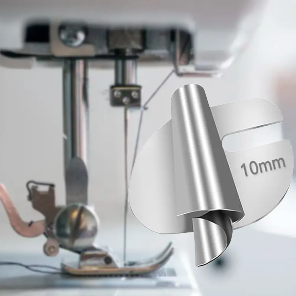 Sewing Machine Hemmer Foot Universal Hemming Puller Tube Spiral Presser Foot Stainless Steel DIY Crafts Sewing Tools Accessories