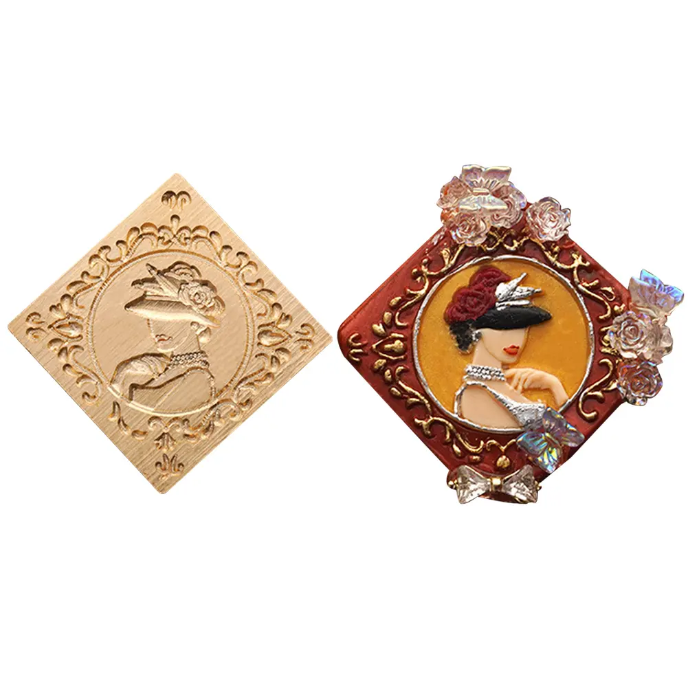 DIY Stamp Head Multipurpose Metal Enamel Seal Head Ornamental Wax Seal Stamp Head Envelope Decorative for Packaging Scrapbooking