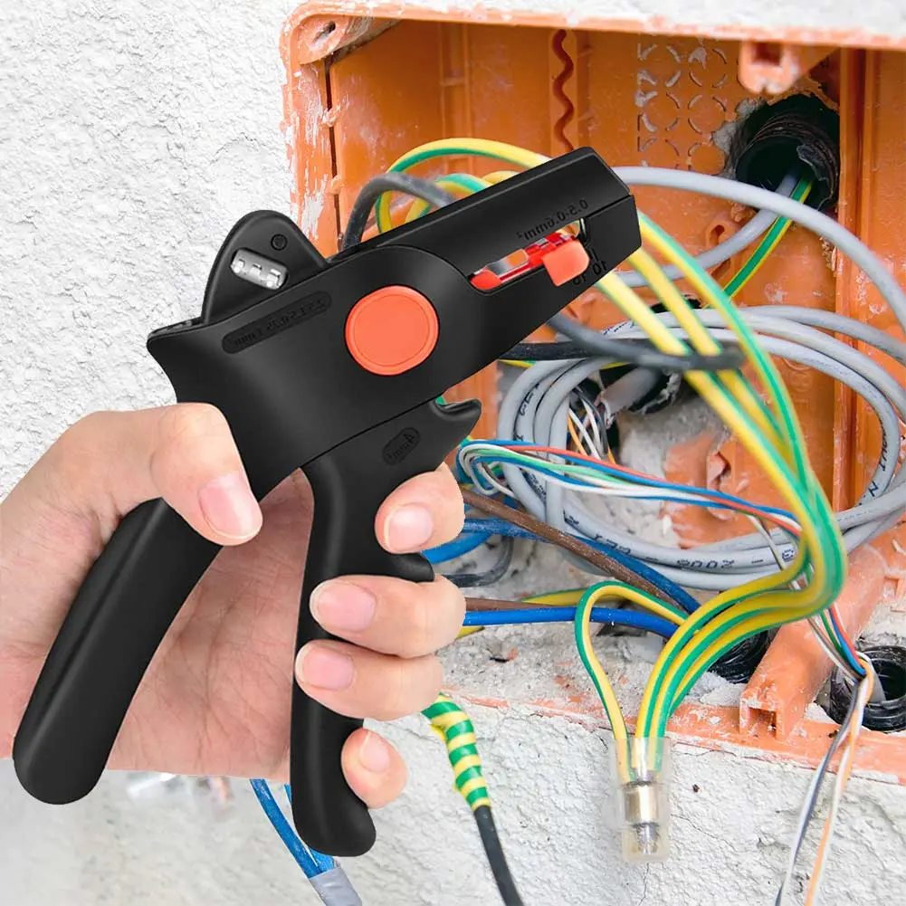 Self-Adjusting Wire Stripper Wire Cutter Multifunctional Wire Crimper Wire Stripping Tool for Electrical Cable Cutting