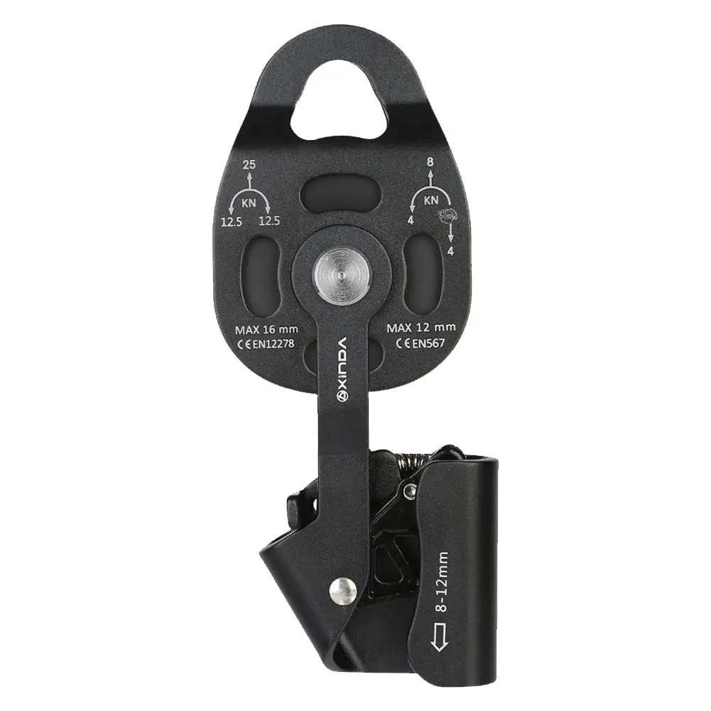 25KN Climbing Lifting Pulley Lift Weight Pulley Device Outdoor Rope Pulley for Rock Climb High Altitude Heavy Transport